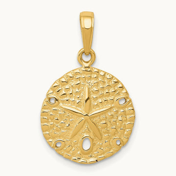 Sand Dollar Pendant, 14K