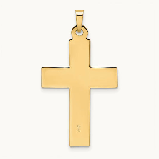 Polished Solid INRI Crucifix Pendant — photo set