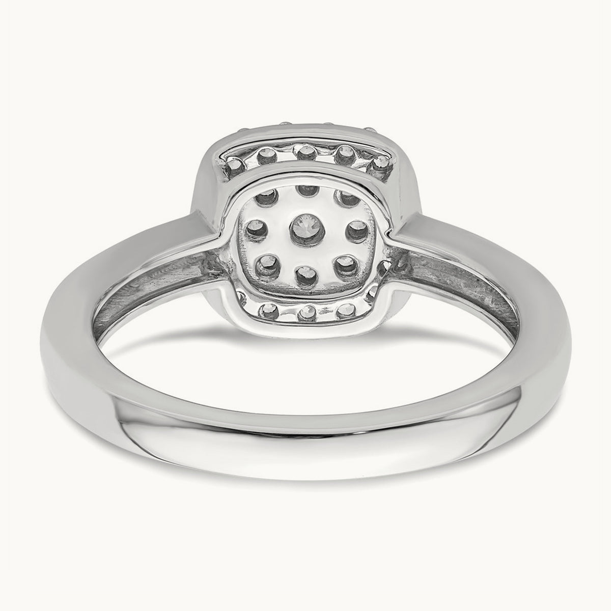 Square Halo Ring, 0.25 ct tw Lab-Grown Diamond — 14K White Gold