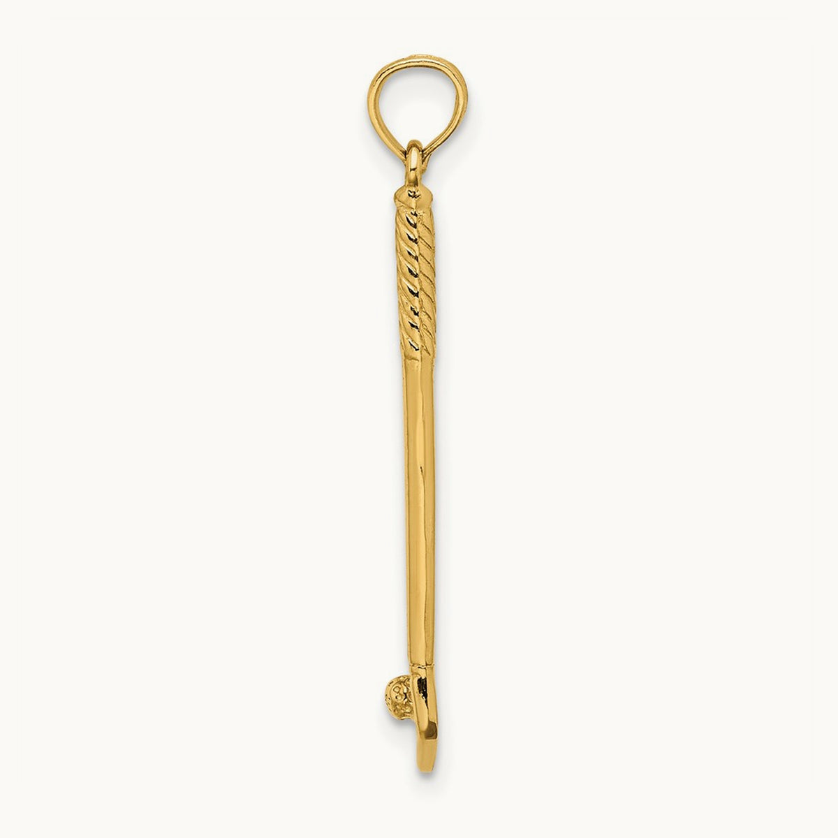 3-D Single Golf Club with Ball Charm, 14K