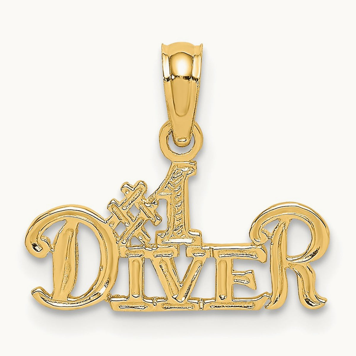 #1 DIVER Charm, 14K