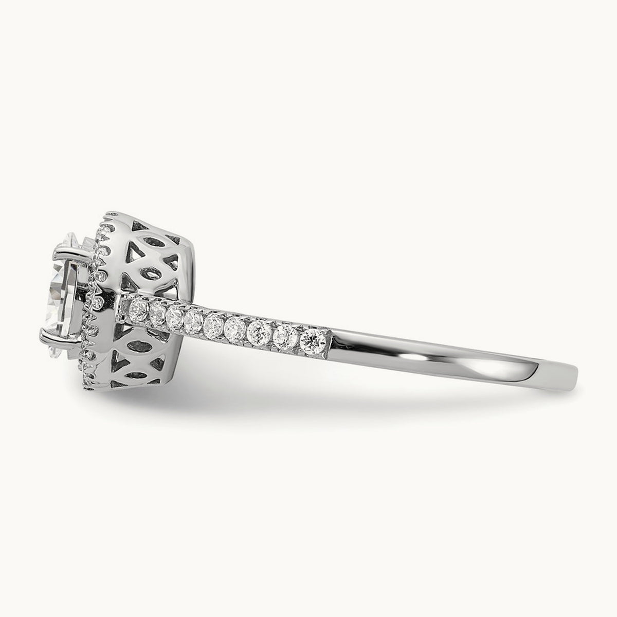 Oval Halo Semi-Mount Engagement Ring, 0.25 ct tw