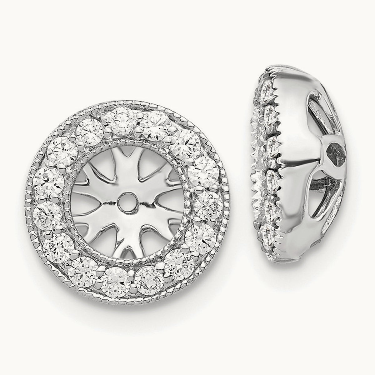 Diamond Earring Jackets — 14K White Gold