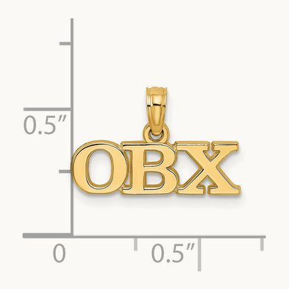 Polished OBX Charm, 14K