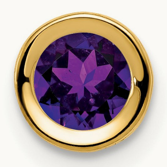 Amethyst Bezel Pendant — 5mm