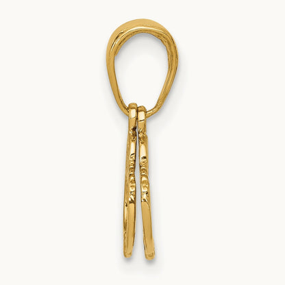 2-Piece Handcuffs Pendant, 14K