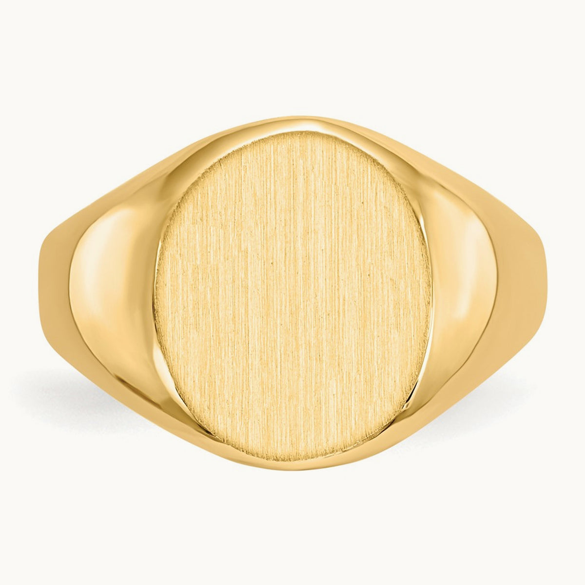 11.0x12. Open Back Signet Ring, 5mm, 14K
