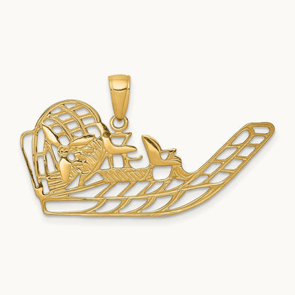 Air Boat Pendant — 14K Yellow Gold