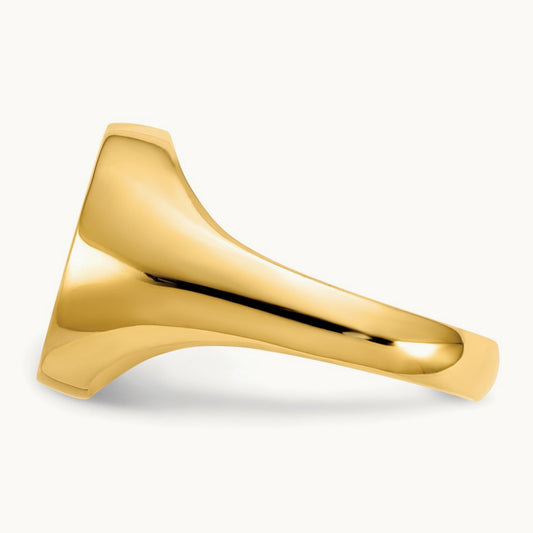 Polished Eternal Life Cross Ring, 14K