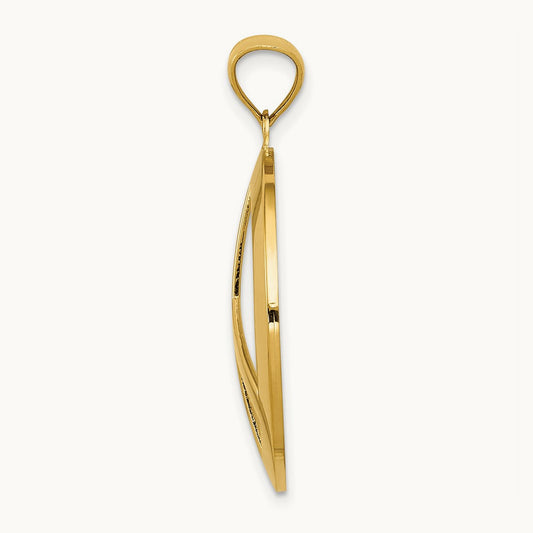 Peace Sign Pendant, 14K