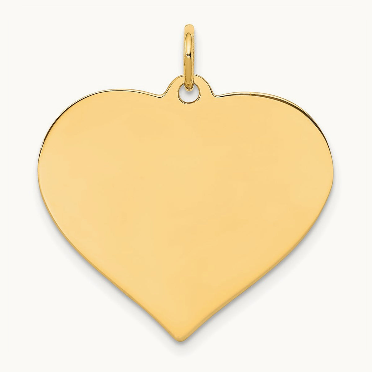 Plain .013 Gauge Engravable Heart Disc Charm — 25mm