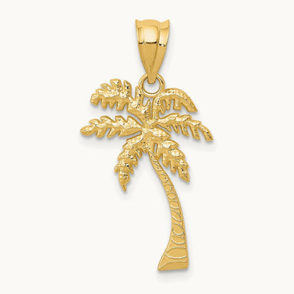 Mini Palm Tree Pendant, 14K