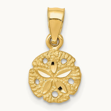 Sand Dollar Pendant, 14K