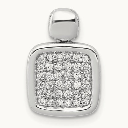 1/4ct. Diamond Fancy Square Pendant, 14K White Gold