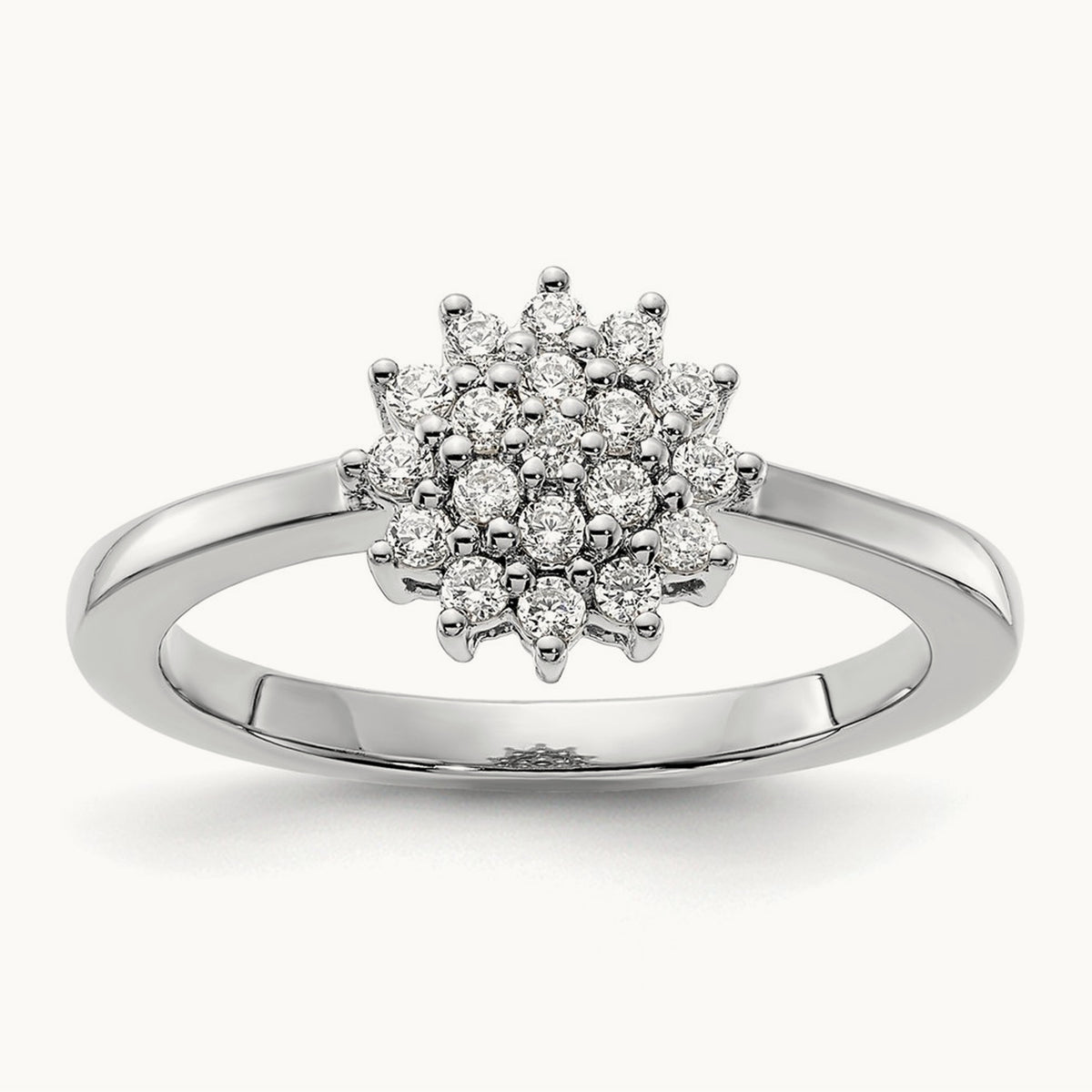 Cluster Ring — 14K White Gold, 7