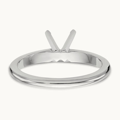 3/4ct. Heavy-Weight 4-Prong Solitaire Ring Mounting, Platinum
