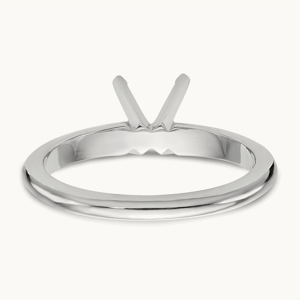 5/8ct. Heavy-Weight 4-Prong Solitaire Ring Mounting, Platinum