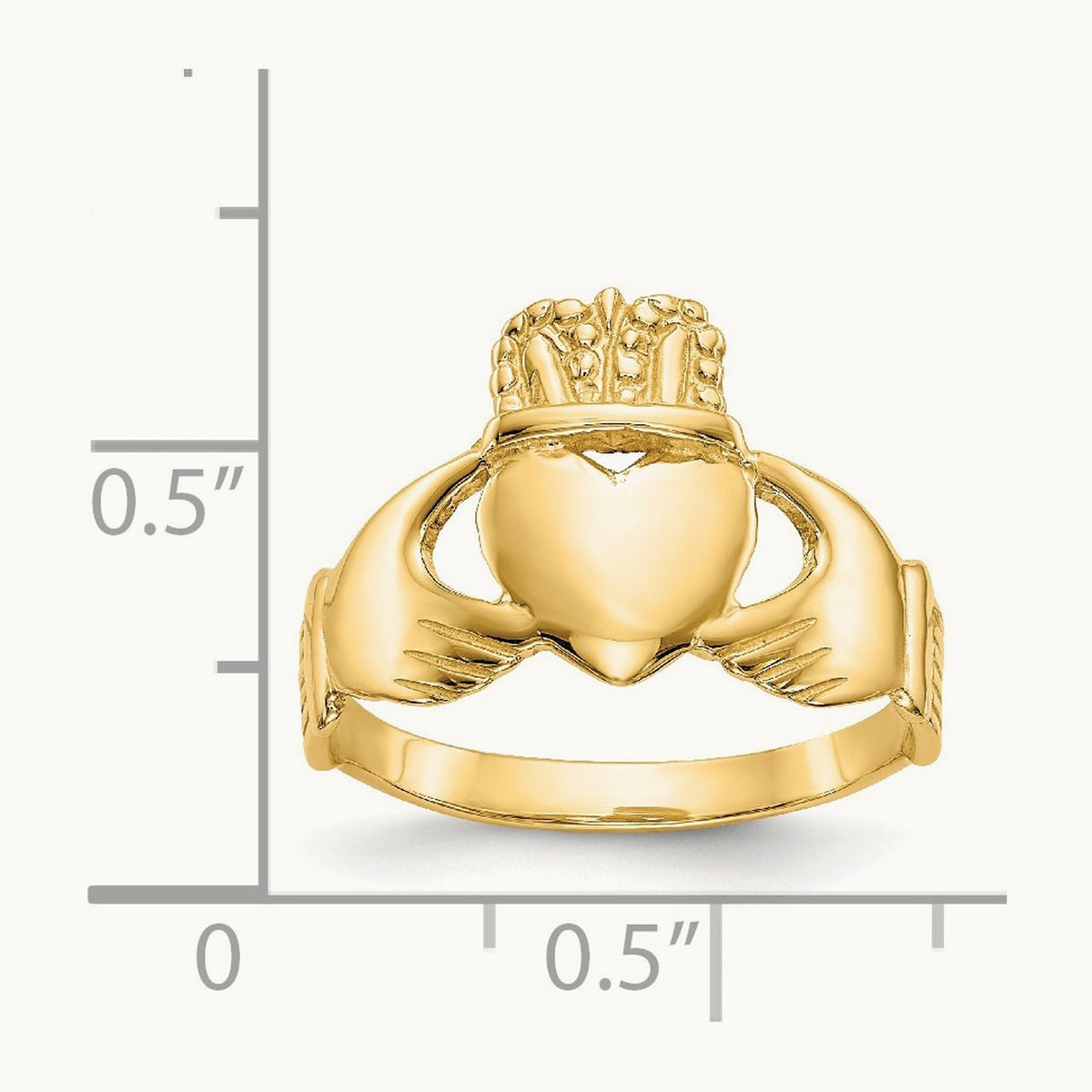 Ladies Claddagh Ring, 14K
