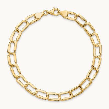 Polished Link Bracelet, 14K