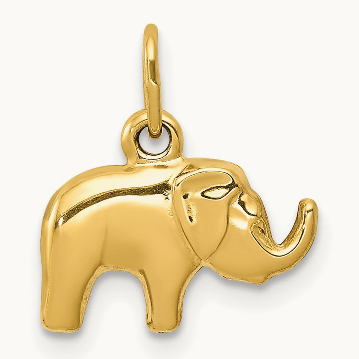 Elephant Charm, 14K