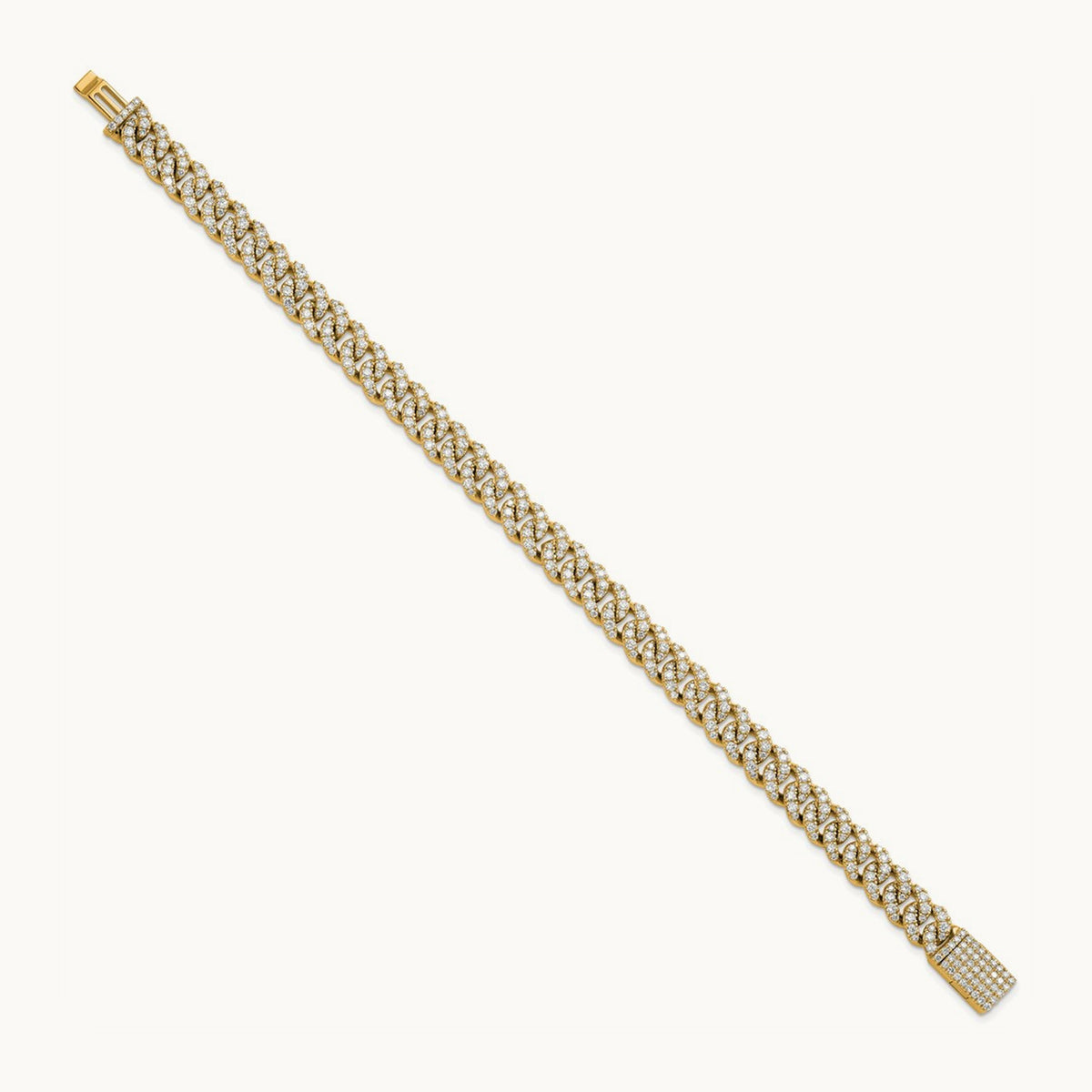 4mm Pavé Cuban Link Bracelet, 5.00 ct tw Lab-Grown Diamond