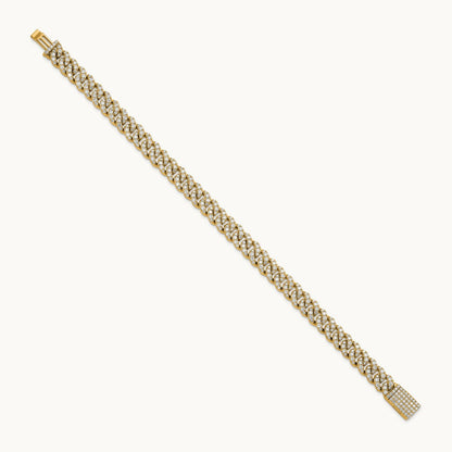 4mm Pavé Cuban Link Bracelet, 5.00 ct tw Lab-Grown Diamond