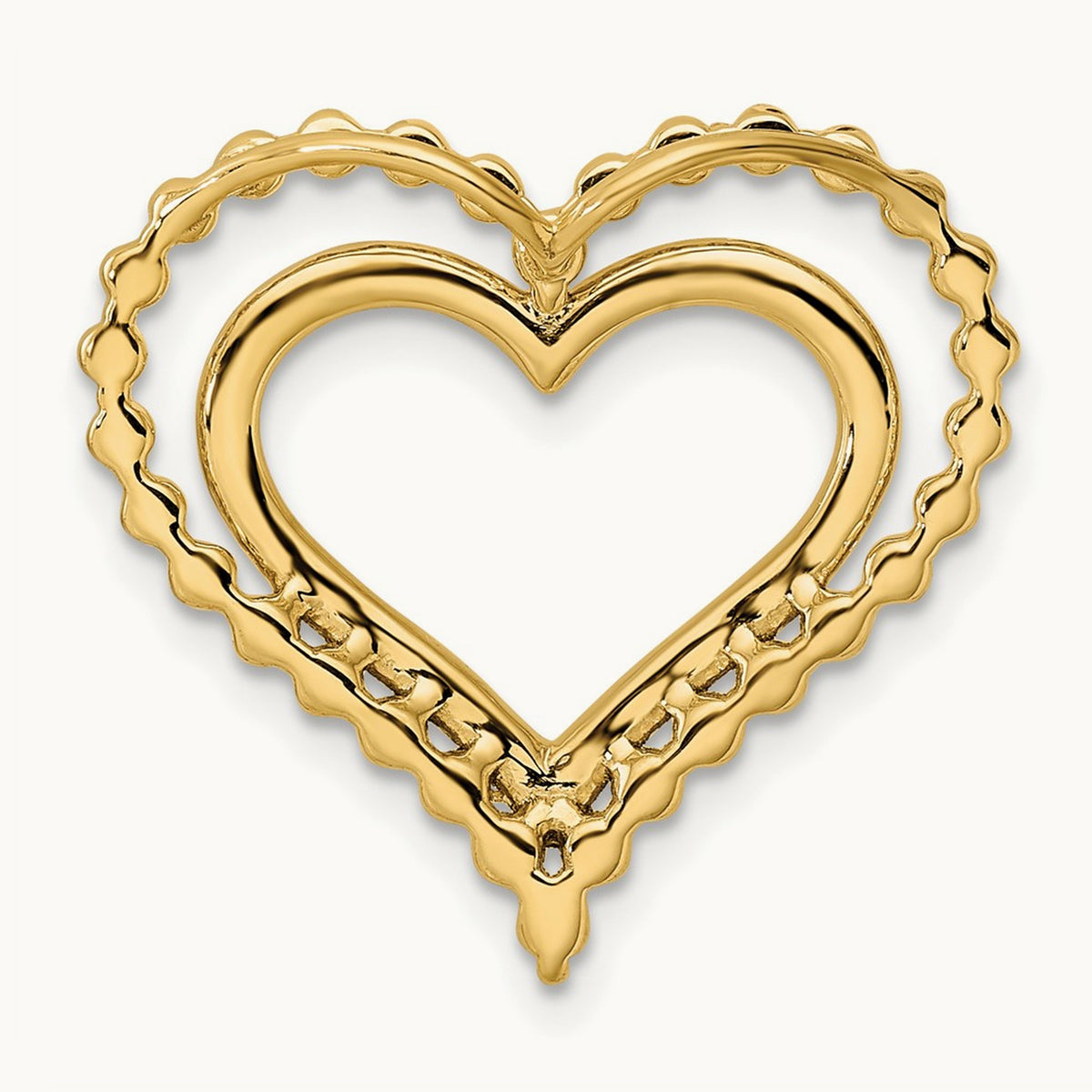 Double Heart Chain Slide, 0.50 ct tw Lab-Grown Diamond
