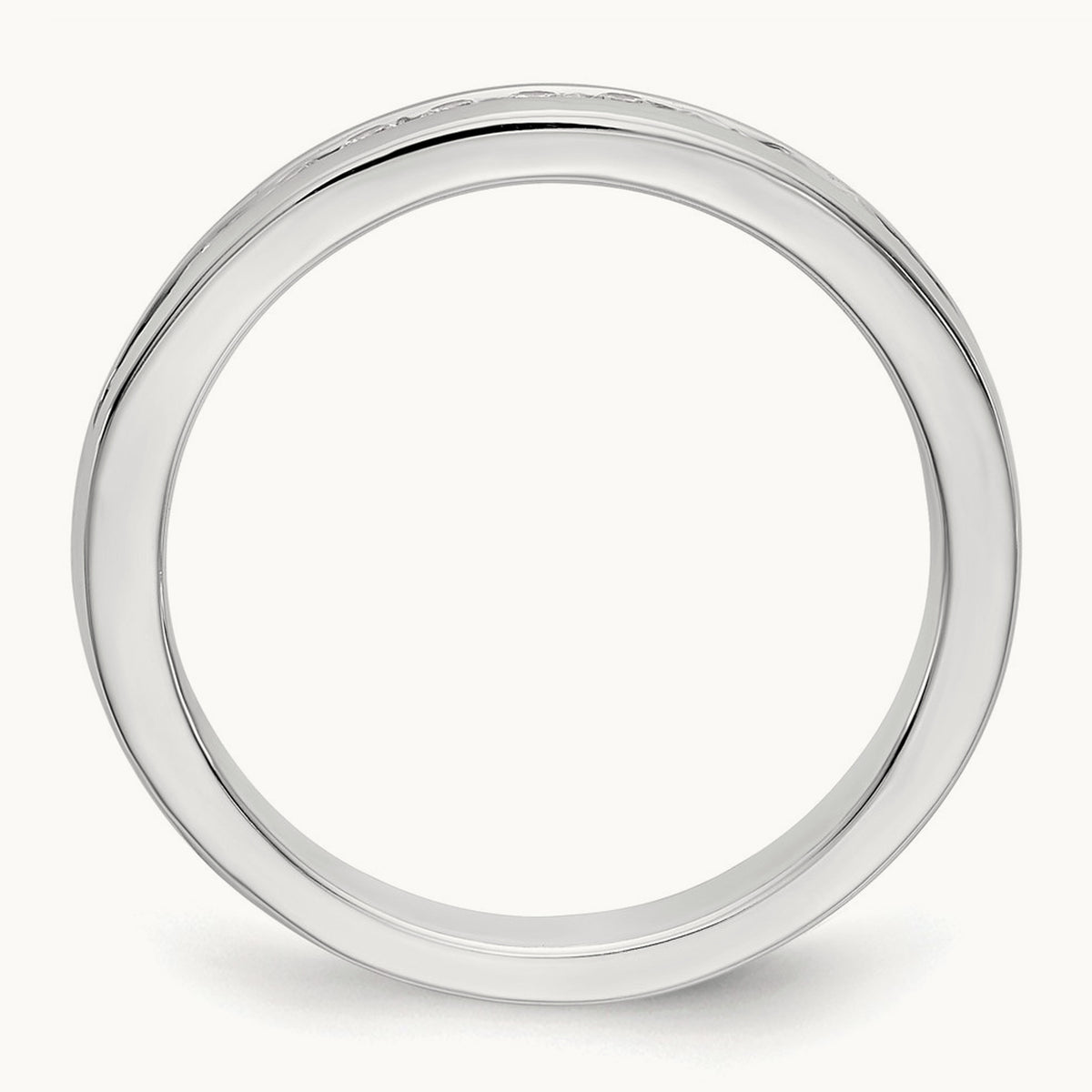 10- Stone Ladies Band Mounting, 1.7mm, 14K White Gold