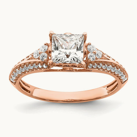 Princess Semi-Mount Engagement Ring, 1.00 ct tw