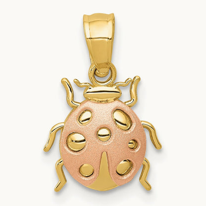 Ladybug Pendant, 14K Two Tone