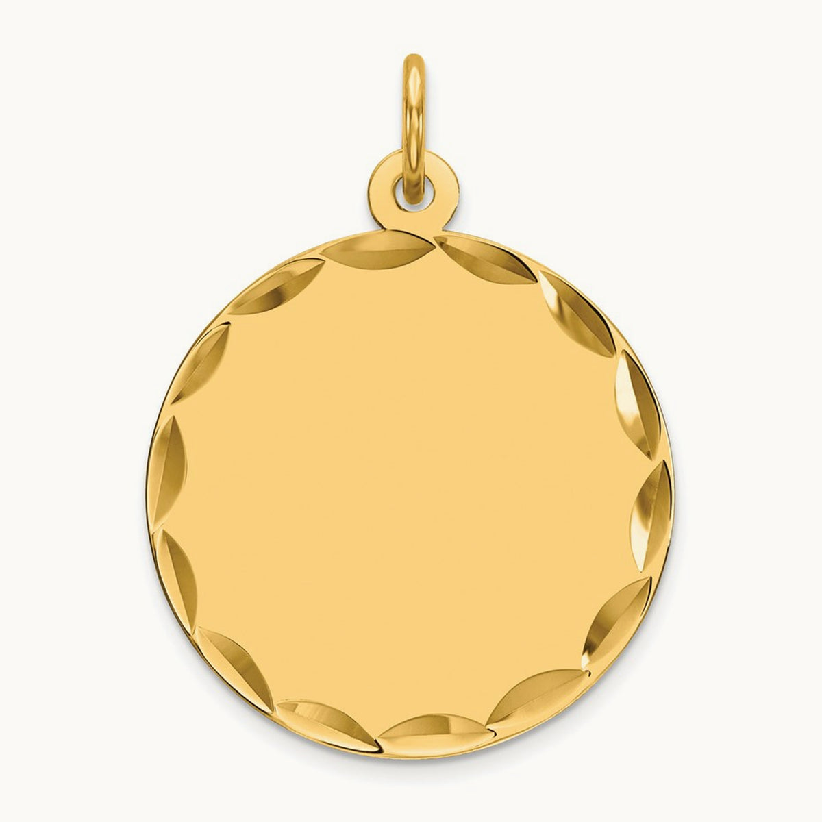 Etched .027 Gauge Engravable Round Disc Charm — 26mm