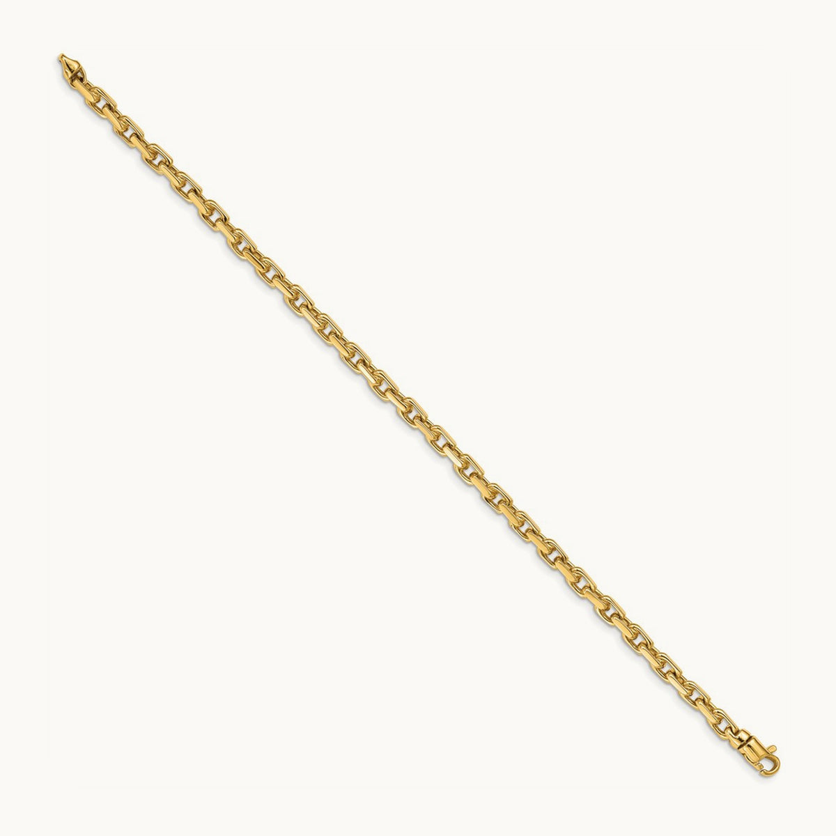 Hand-polished Fancy Link Bracelet, 4.2mm, 14K