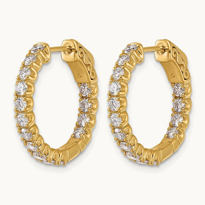 TO in & Out Hoops, 1.50 ct tw Lab-Grown Diamond