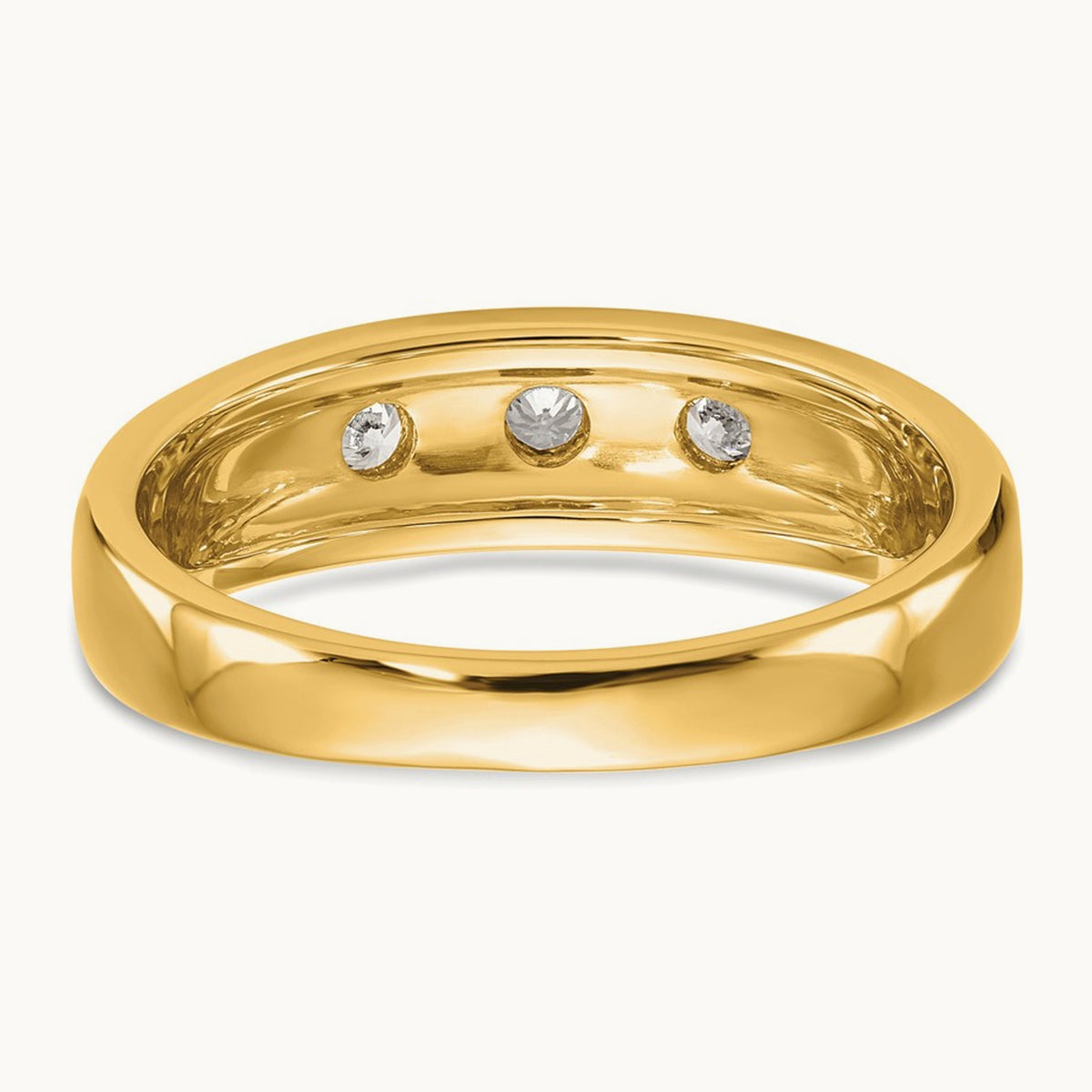 Diamond Men's Band, 14K Yellow Gold