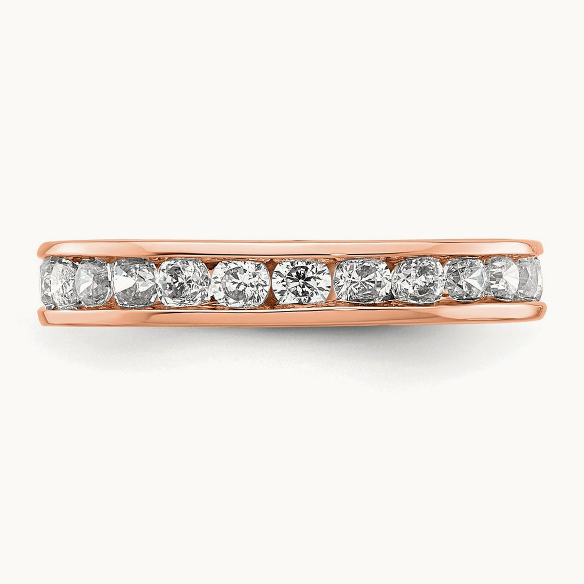 Channel Set Eternity Band, 0.50-1.00 ct tw Lab-Grown Diamond — 1 ct, 14K Rose Gold
