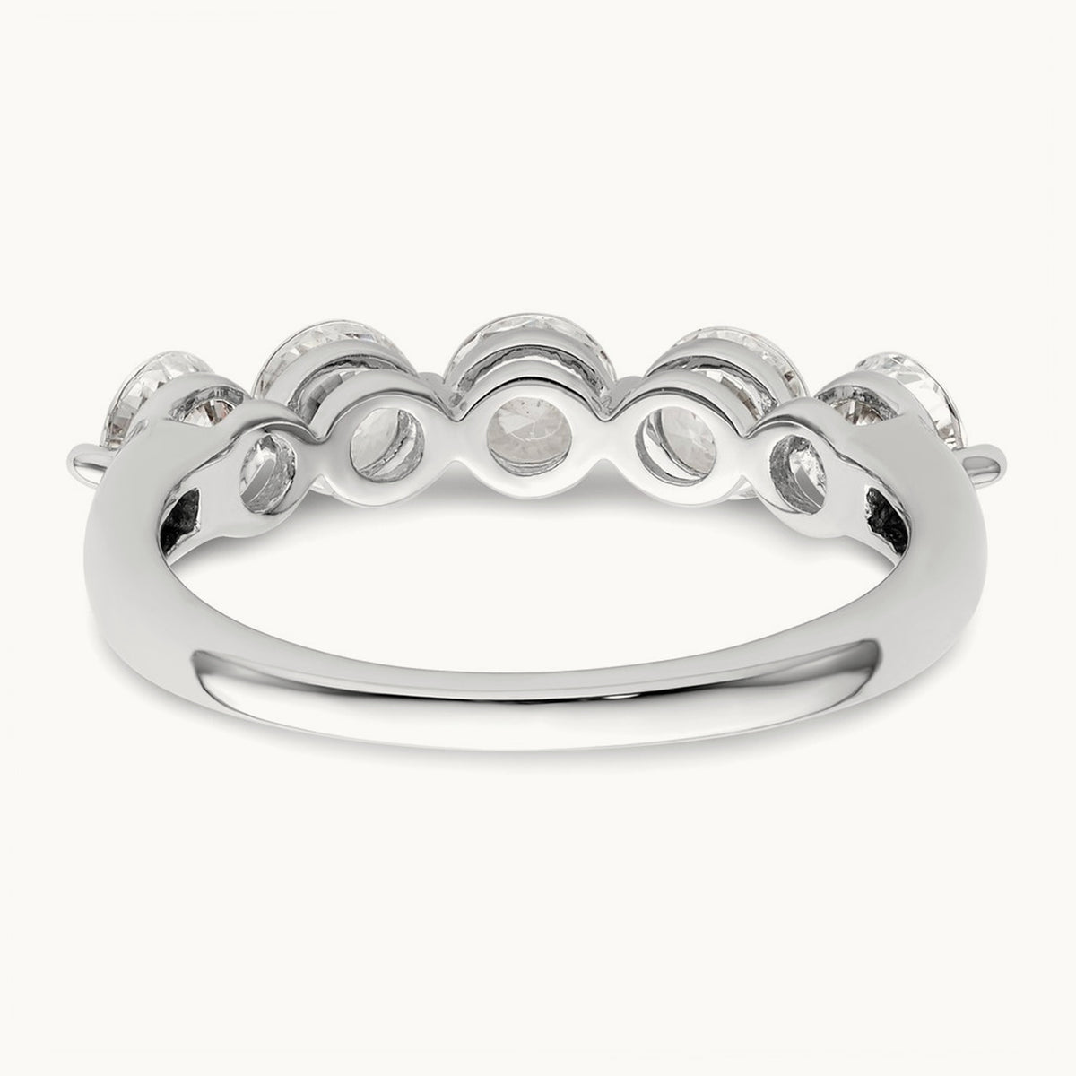 5-Stone Diamond Band, 14K White Gold
