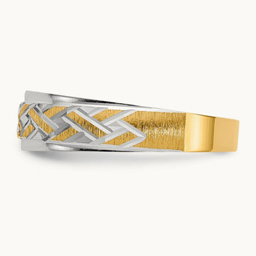AA Quality Trio Mens Complete Wedding Band, 14K