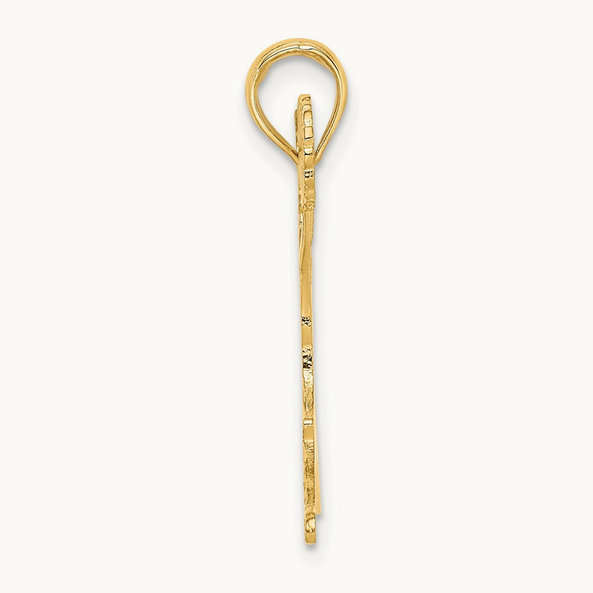 Cheerleader Jumping with Pom-Poms Charm, 14K