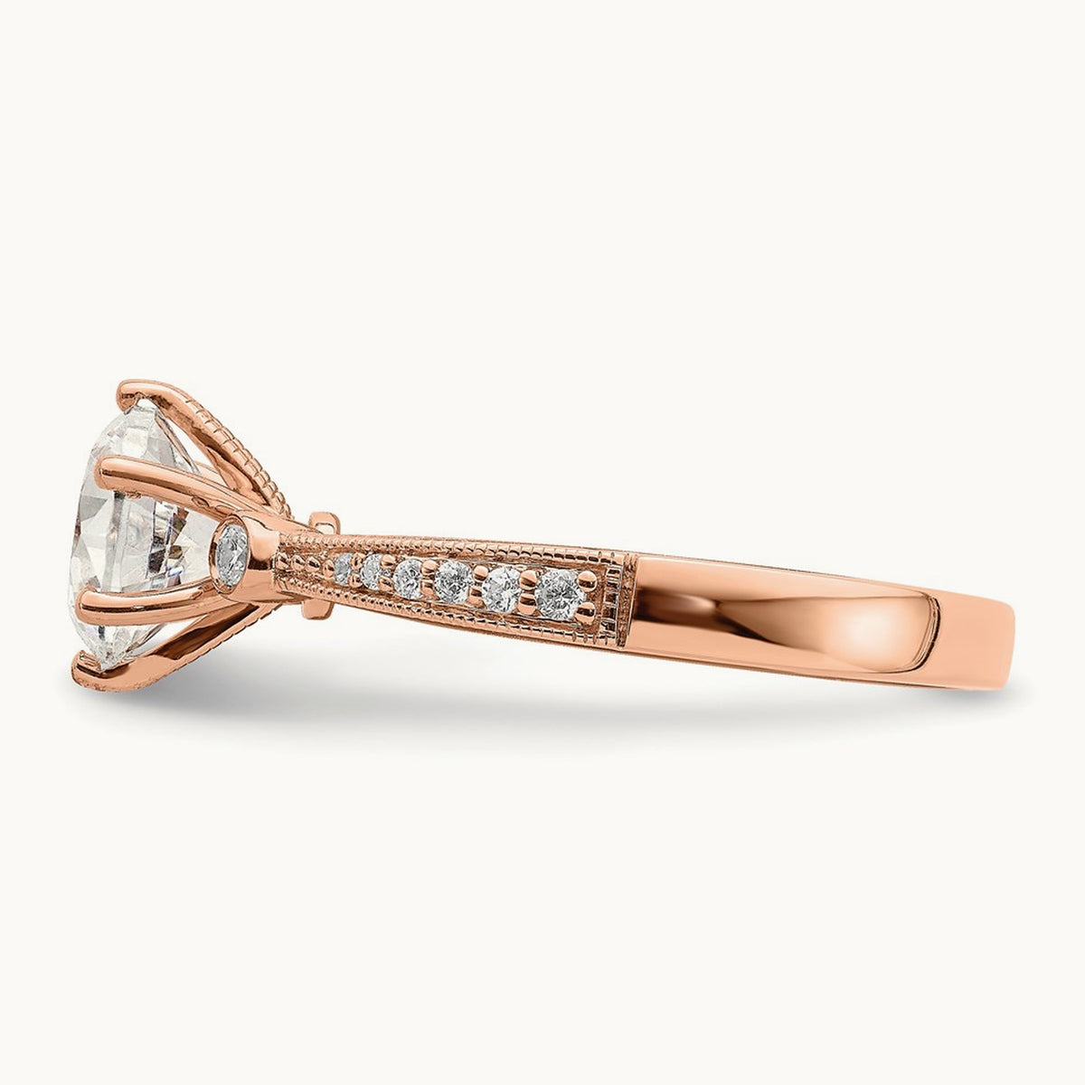 Round Semi-Mount Engagement Ring — 1 1/2 ct, 7