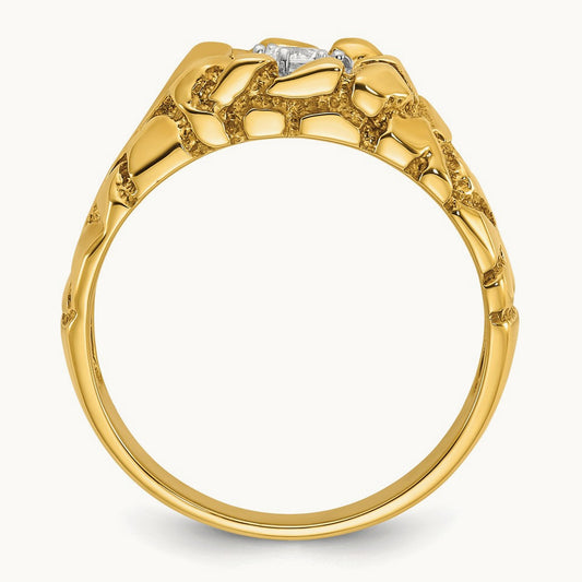 IBGoodman Men's Diamond Nugget Complete Ring, 14K