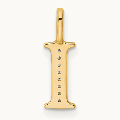 Diamond Letter I Initial Pendant, 14K