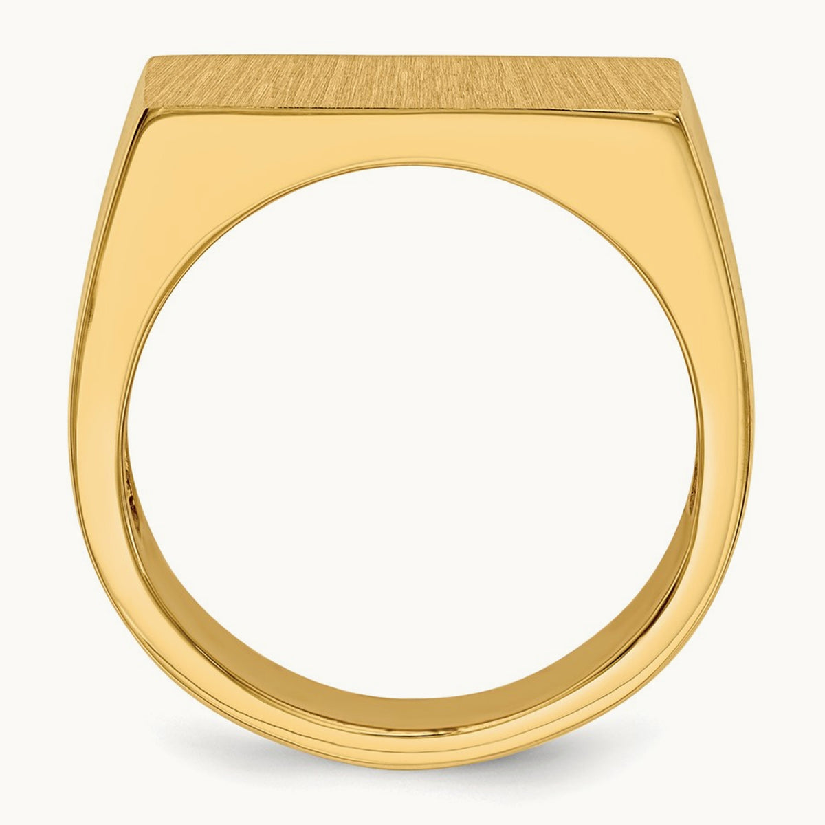 Open Back Mens Signet Ring — photo set