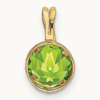 Peridot bezel pendant — photo set