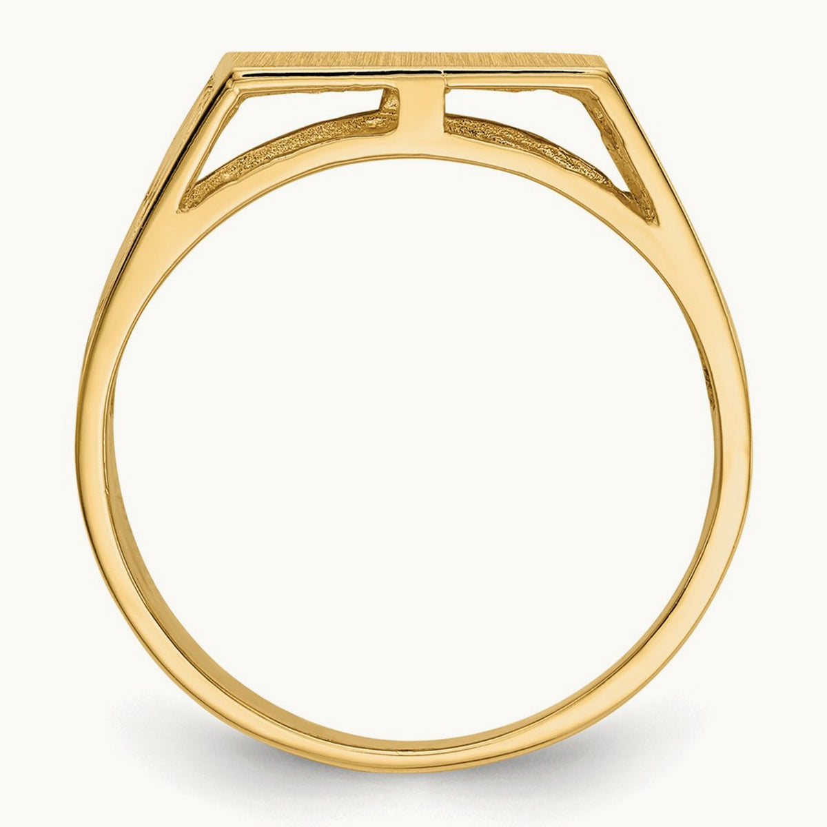 Open Back Mens Signet Ring — photo set