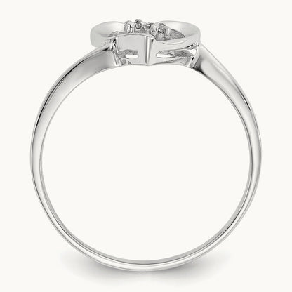AA Diamond heart ring, 14K White Gold