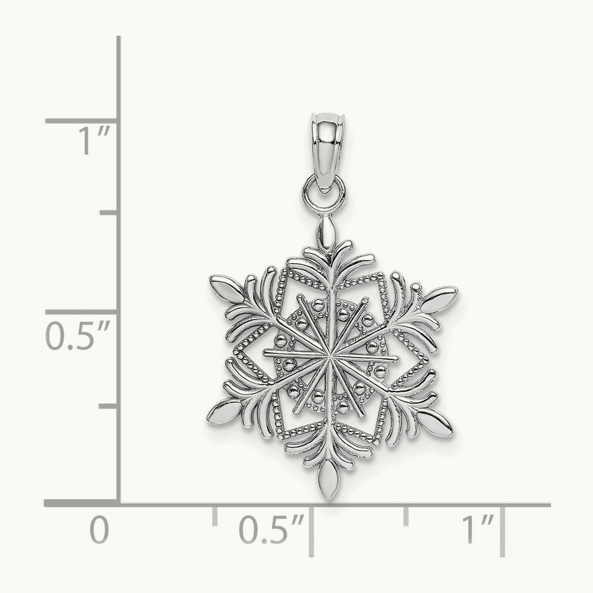 Snowflake Pendant — 14K White Gold