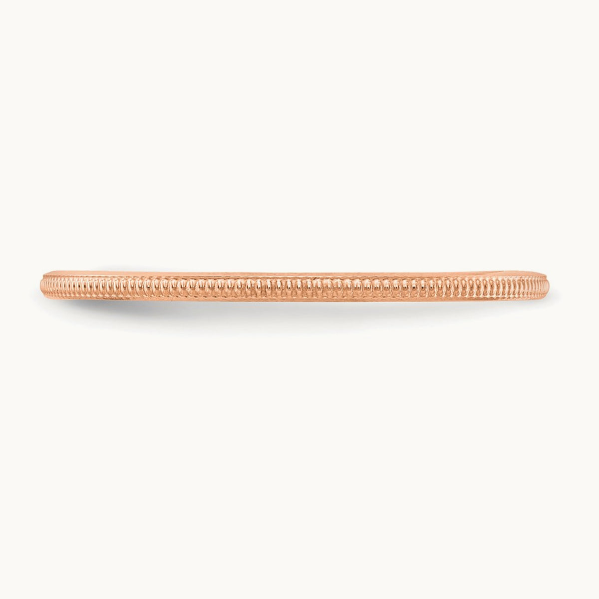 Milgrain Stackable Band — 10K Rose Gold