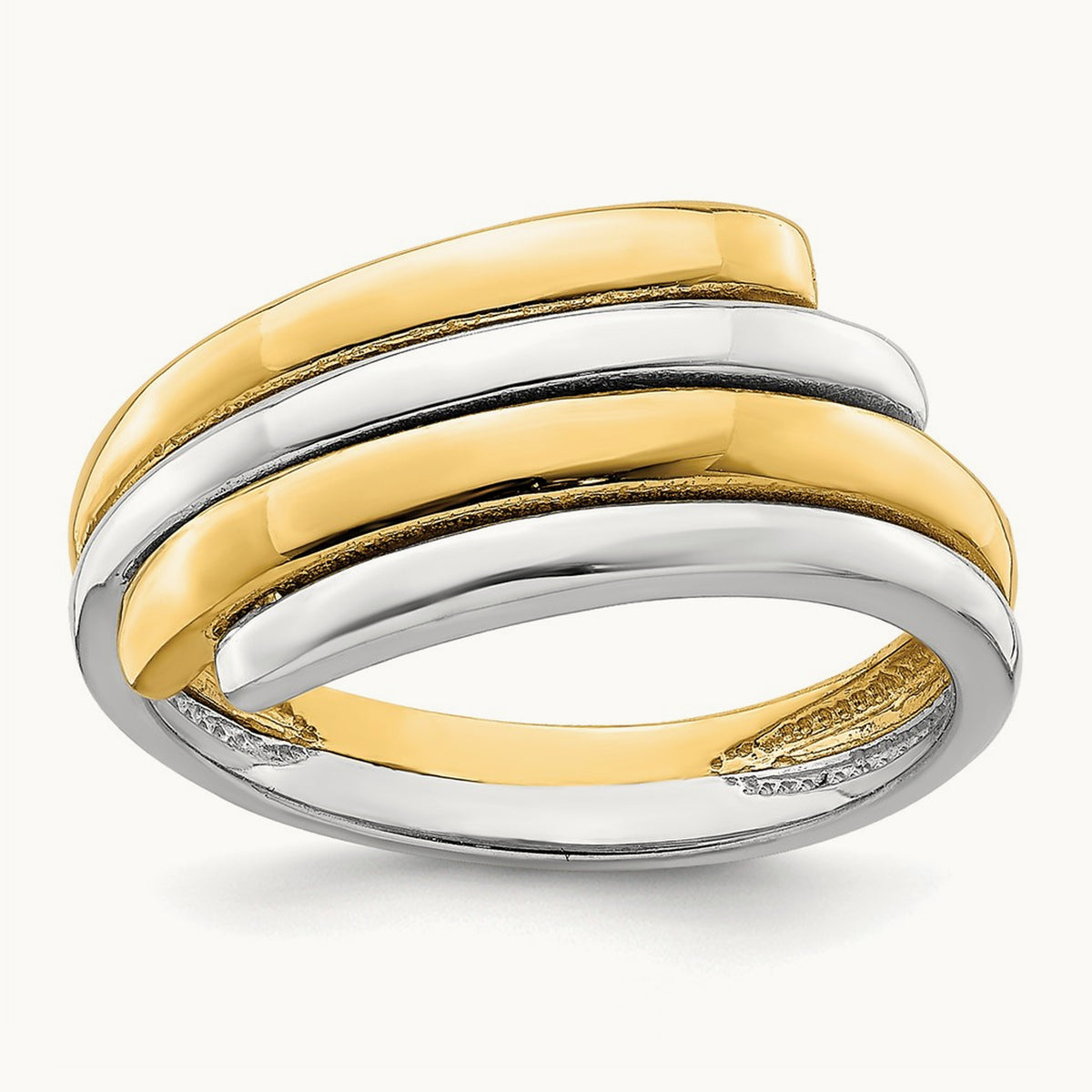 Crossover Band, 14K Two-tone