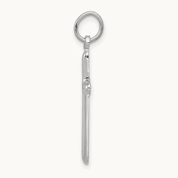 Cross Pendant, 14K White Gold