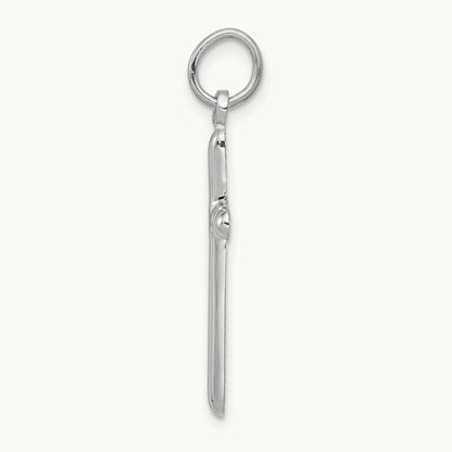 Cross Pendant, 14K White Gold